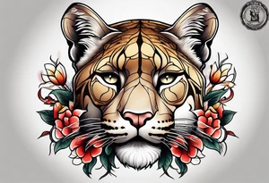 puma stalking tattoo idea