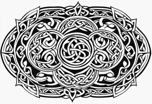 Celtic knot tribal sleeve tattoo idea