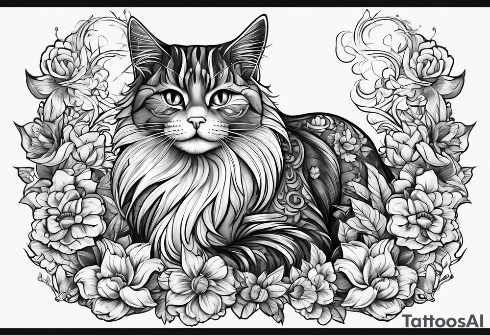 Silly cat tattoo idea