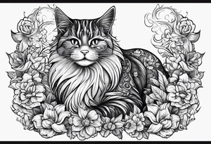 Silly cat tattoo idea