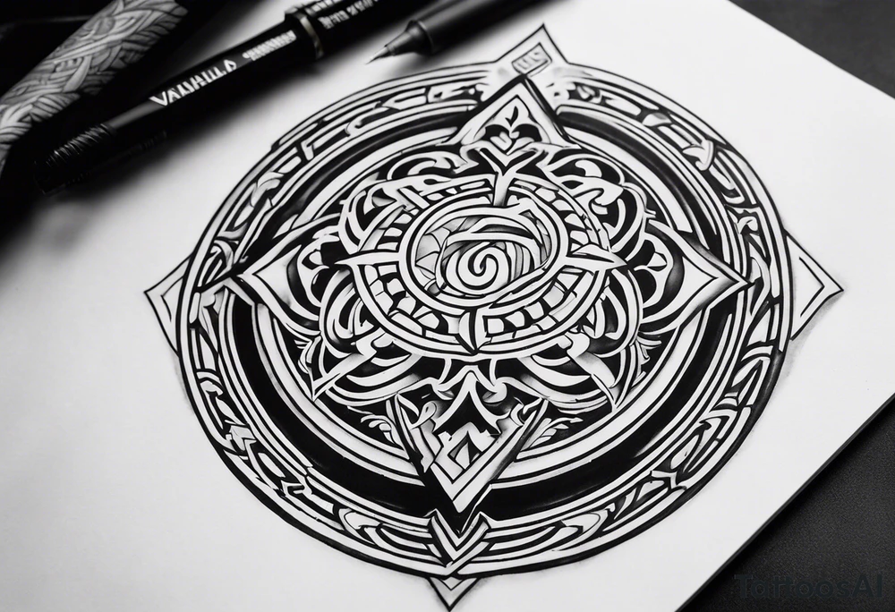 Valhalla shield  steps tattoo idea