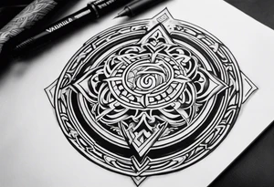Valhalla shield  steps tattoo idea