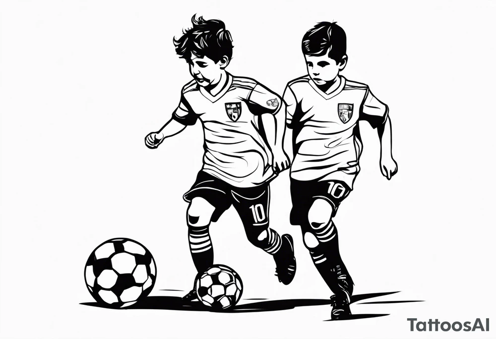 My sons Riccardo and Alessio love football tattoo idea