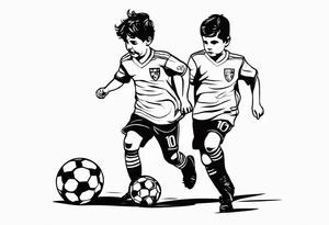 My sons Riccardo and Alessio love football tattoo idea