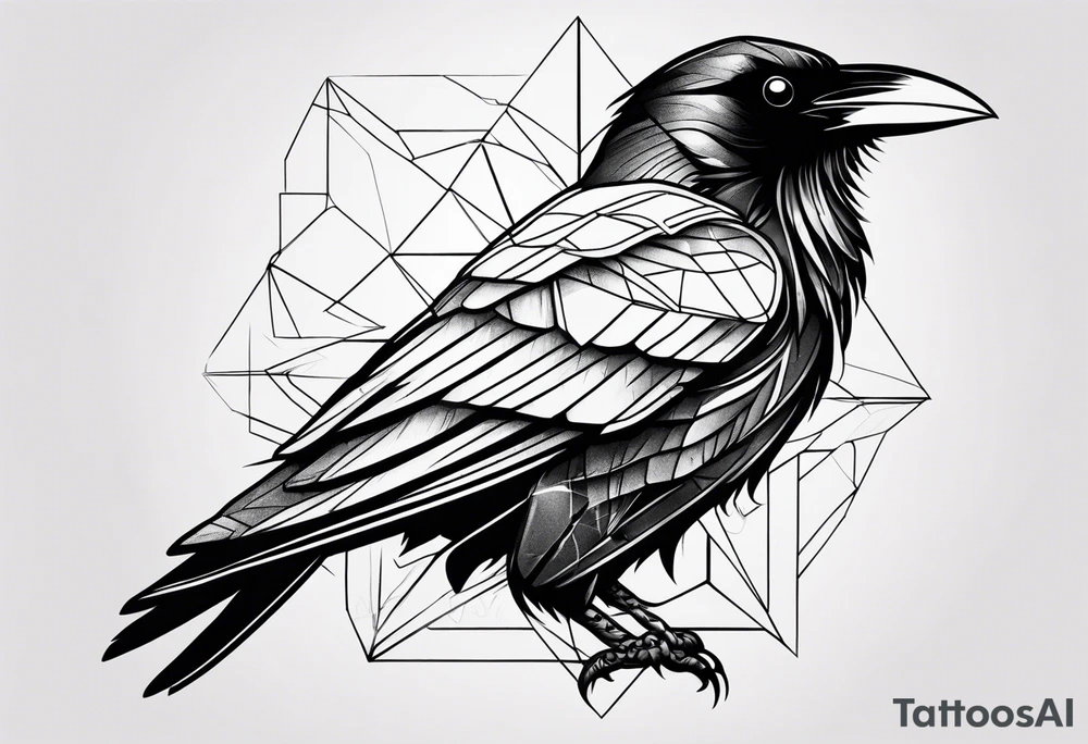 raven head tattoo idea
