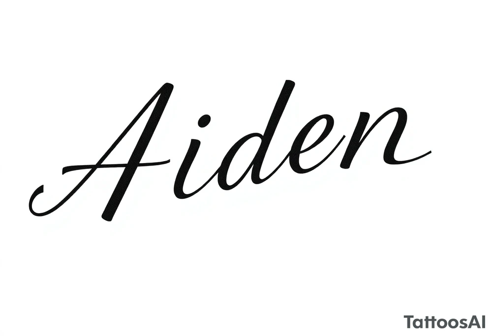 The name Aiden for my husband and love tattoo idea