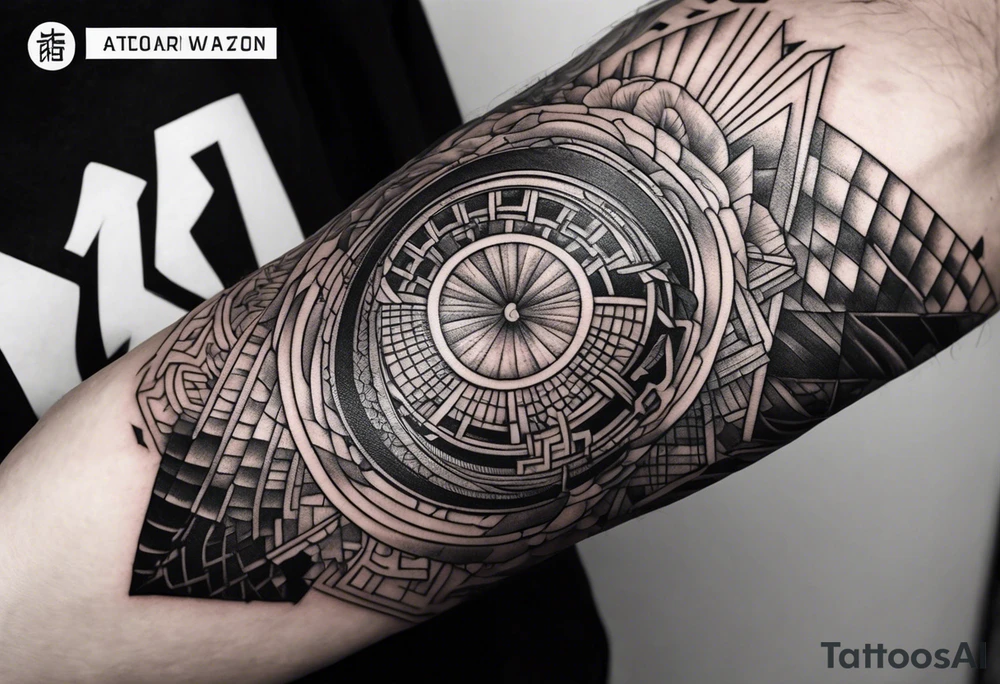 Japanese theme on forearm for men tattoo idea