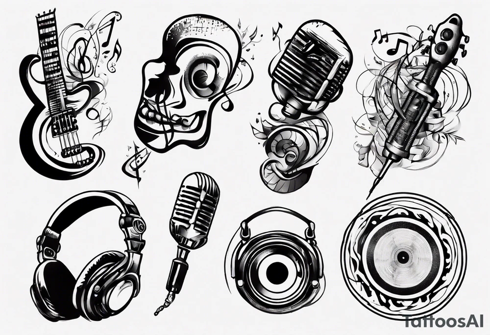 music sound tattoo idea