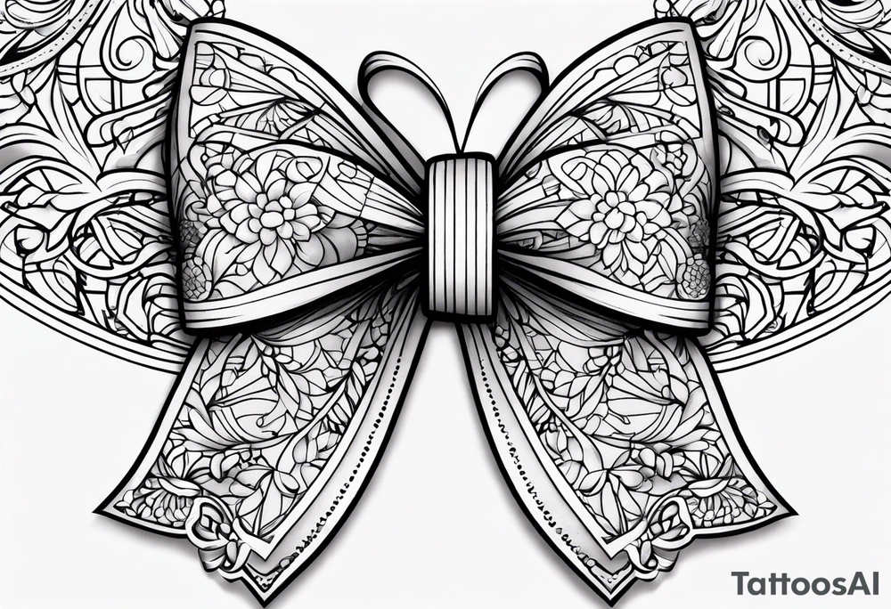 Lacy bow tattoo idea