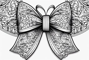 Lacy bow tattoo idea