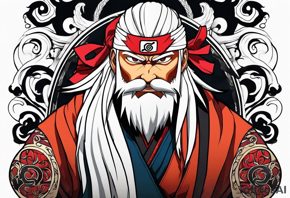 Sage mode jiraiya from the anime naruto tattoo idea