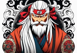 Sage mode jiraiya from the anime naruto tattoo idea