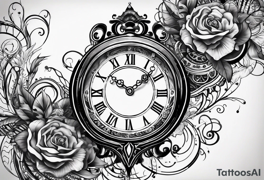 Birthdate clock tattoo idea