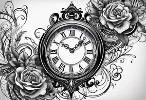 Birthdate clock tattoo idea