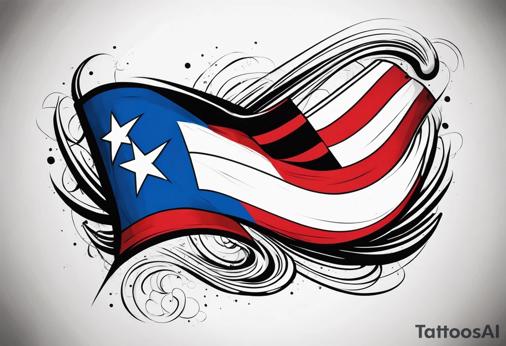 Puerto Rican flag tattoo idea