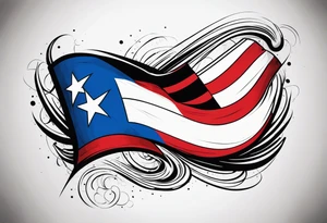 Puerto Rican flag tattoo idea