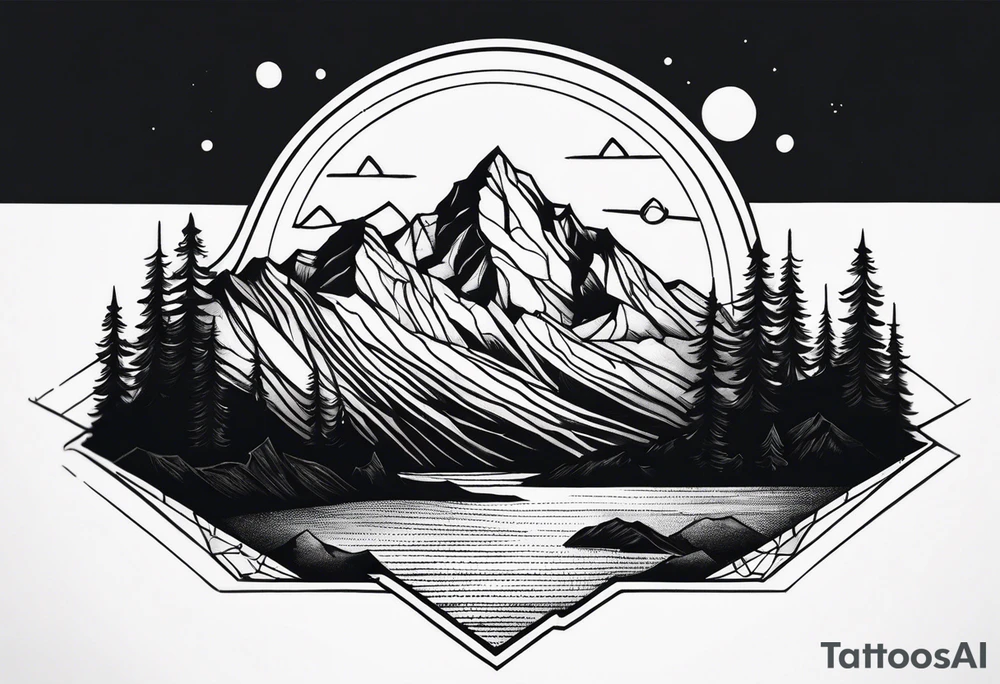 mountain range tattoo idea