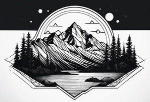 mountain range tattoo idea