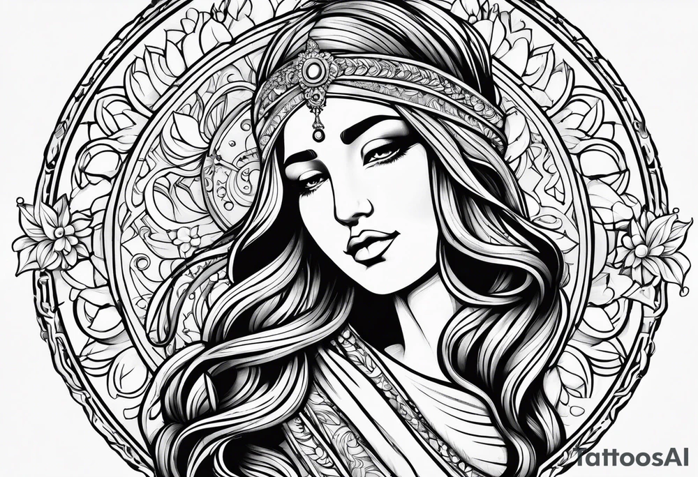 Hippy virgo tattoo idea