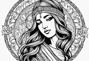 Hippy virgo tattoo idea