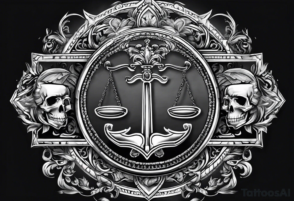justice emblem tattoo idea