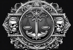 justice emblem tattoo idea