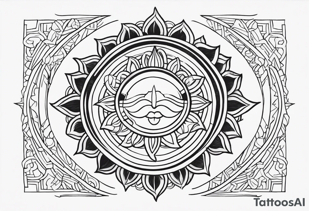 Filipino Sun tattoo idea