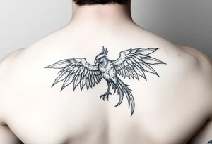 Demonic bird  on inner forearm tattoo idea