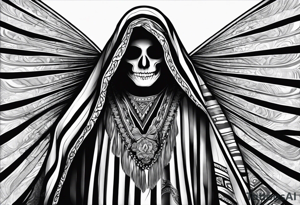 Ghost with sarape tattoo idea