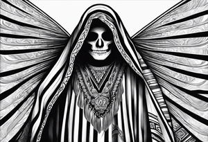 Ghost with sarape tattoo idea