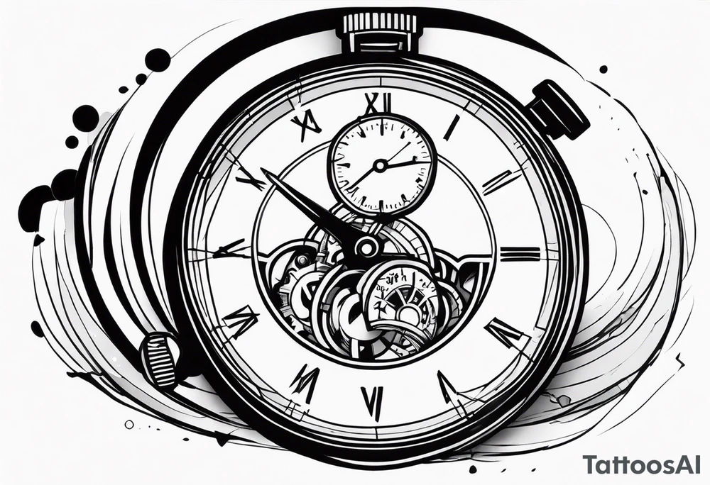 Broken stopwatch tattoo idea