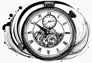 Broken stopwatch tattoo idea