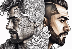 Man and god's tattoo idea