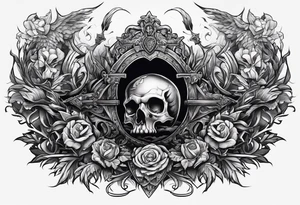 Warrior crawling from his grave tattoo idea