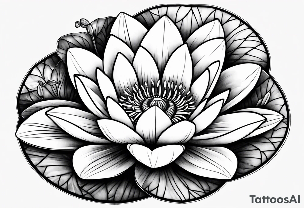 gemstone lilypad tattoo idea