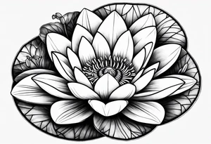 gemstone lilypad tattoo idea