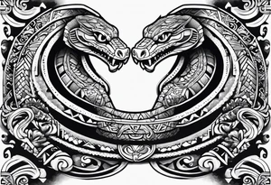 aztec snake tattoo idea