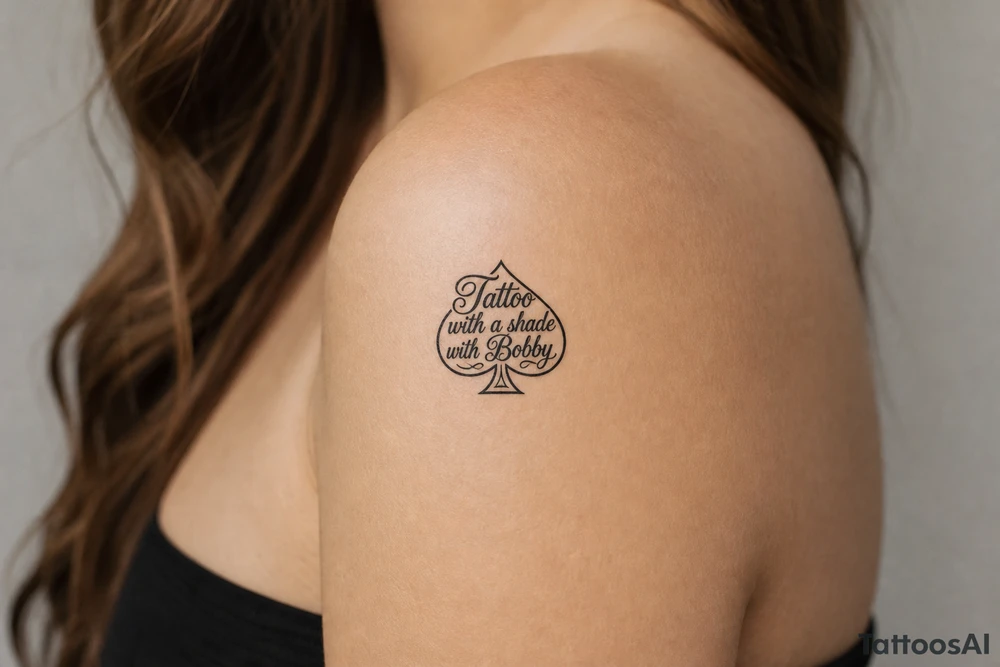 Tattoo with a shade with Bobby middle center inside the middle of the spade very super extremely traceable to trace onto notebook paper, very super extremely easy and simple traceable tracing black and white outlining outline coloring pages very super extremely traceable to trace onto notebook paper tattoo idea