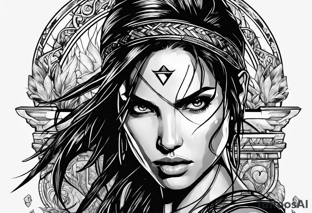 lara croft tomb raider tattoo idea
