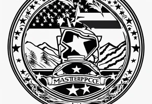 us army star tattoo idea
