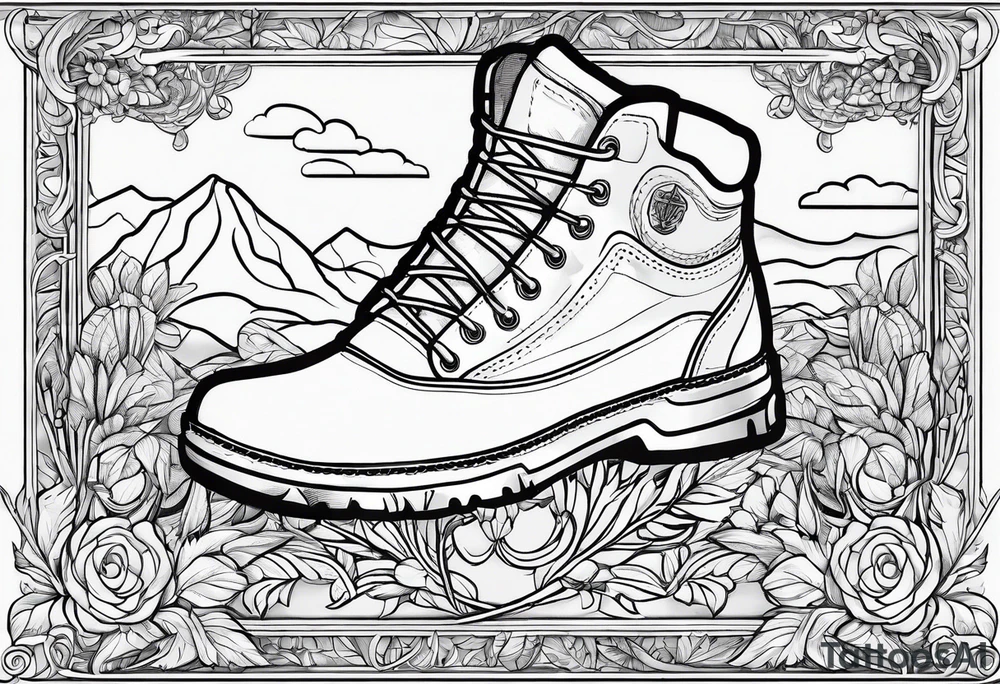 Outline the Calabrian  boot of the region of  Calabria map tattoo idea