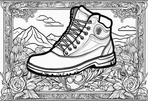 Outline the Calabrian  boot of the region of  Calabria map tattoo idea