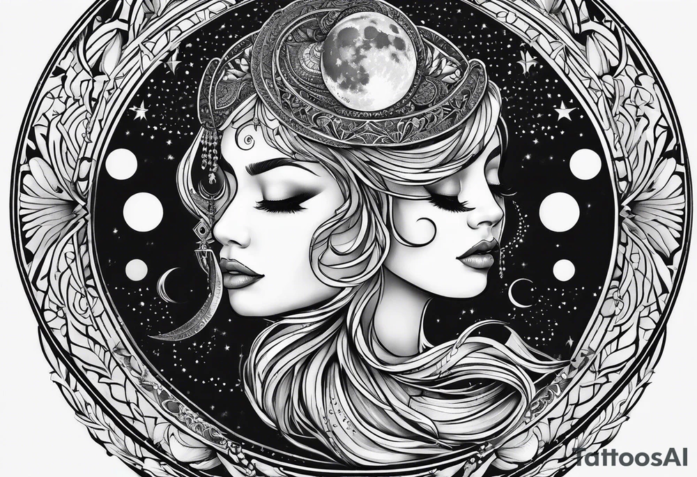 Moon phases tattoo idea