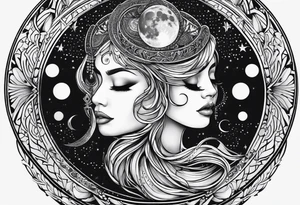 Moon phases tattoo idea