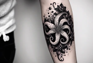 I am creating an arm piece that coonsists of octopus tentacles and floral all the way up tattoo idea