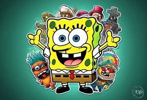 SpongeBob SquarePants characters and the characters from South Park tattoo idea