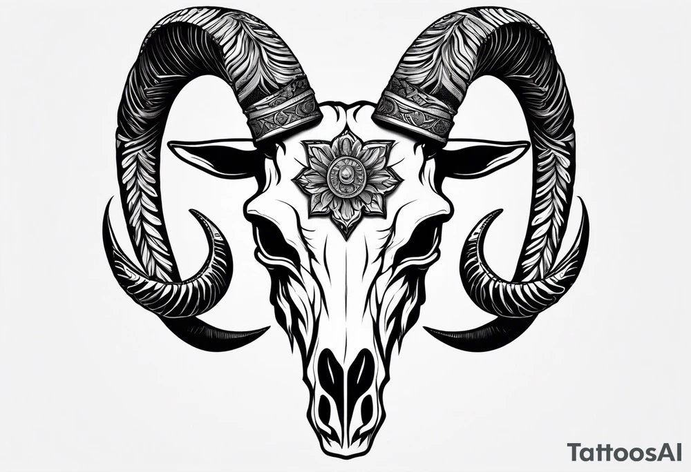 Goat skull. tattoo idea