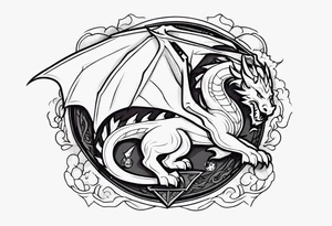 Dungeons and dragons white dragon tattoo idea