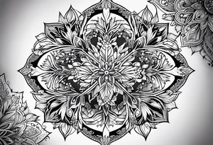Snowflake mandala tattoo idea