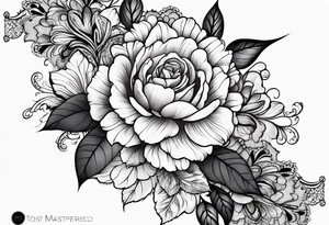 Flowers, lace tattoo idea